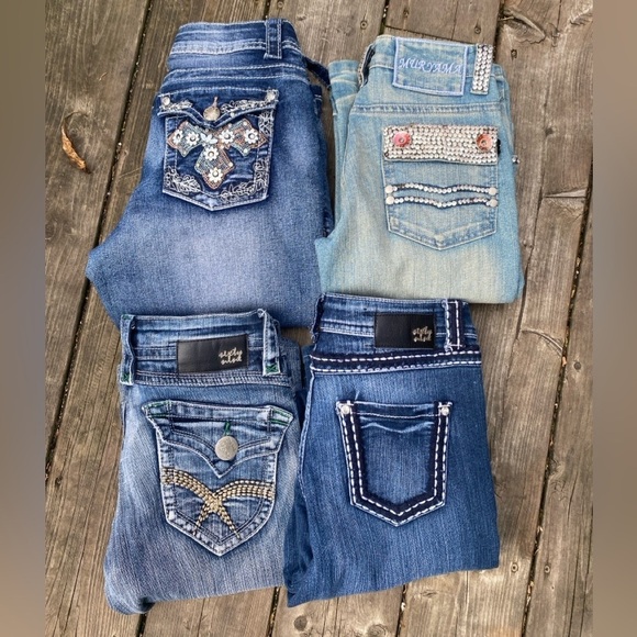 Lot of 4 Vintage Y2K Denim Jeans Size 25-28 - Mirmana, Sixty Nine - Picture 1 of 9